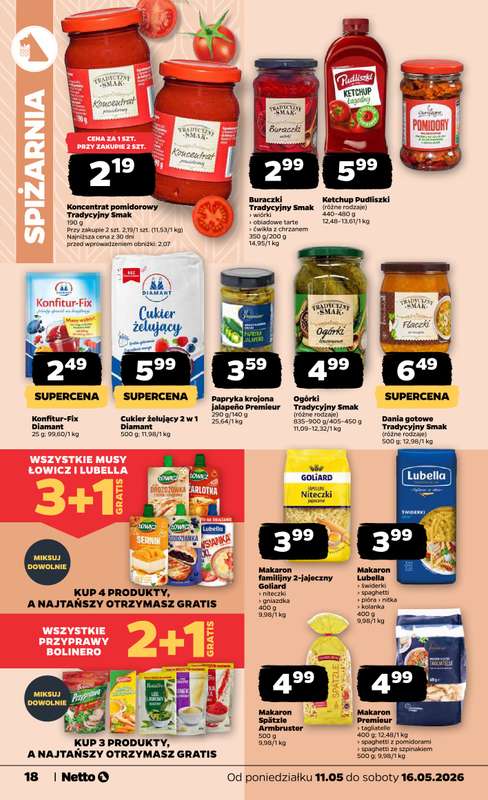 Netto - gazetka promocyjna Gazetka Spożywcza od poniedziałku 11.05 do soboty 16.05 - strona 18