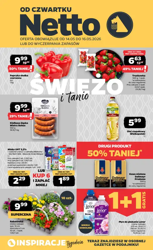 Netto - gazetka promocyjna Gazetka Spożywcza od czwartku 14.05 do soboty 16.05