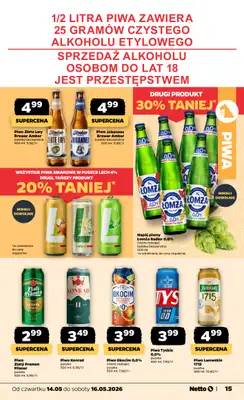 Netto - gazetka promocyjna Gazetka Spożywcza od czwartku 14.05 do soboty 16.05 - strona 15