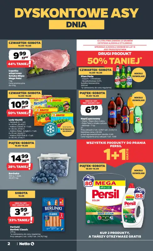Netto - gazetka promocyjna Gazetka Spożywcza od czwartku 14.05 do soboty 16.05 - strona 2