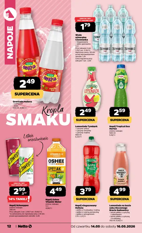 Netto - gazetka promocyjna Gazetka Spożywcza od czwartku 14.05 do soboty 16.05 - strona 12