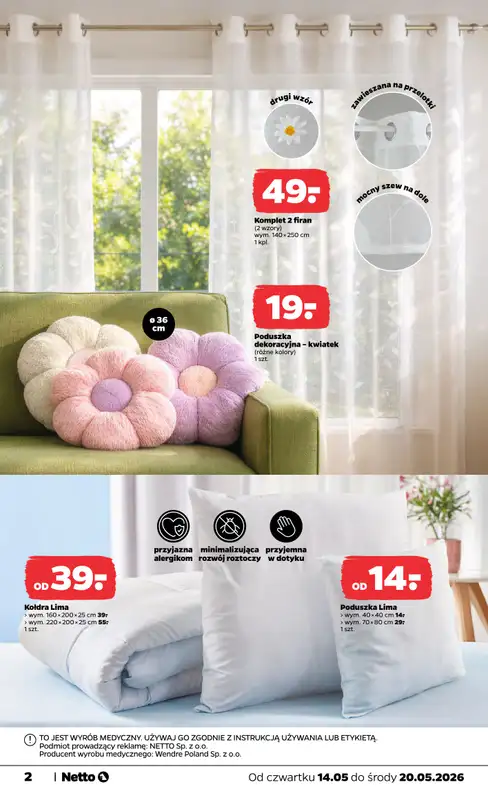 Netto - gazetka promocyjna Inspiracje Tygodnia Dom  do środy 20.05 - strona 2