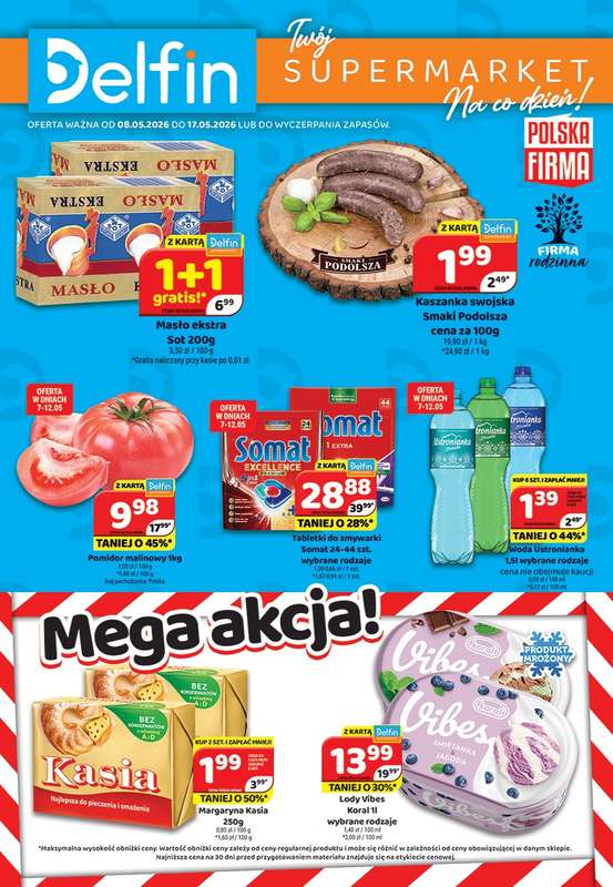 Delfin - gazetka promocyjna Gazetka od piątku 08.05 do niedzieli 17.05
