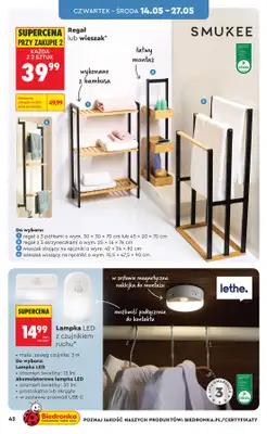 Biedronka - gazetka promocyjna Hity i inspiracje, od 09.05 od soboty 09.05 do środy 27.05 - strona 44