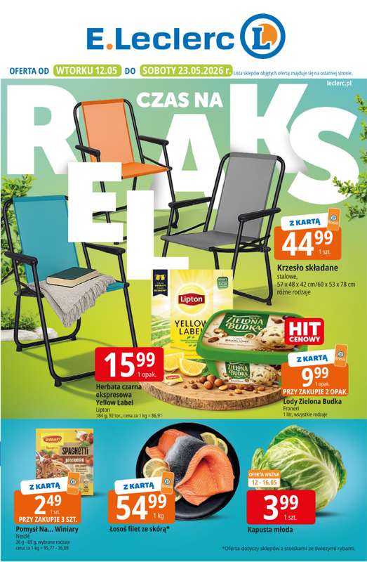 Leclerc - gazetka promocyjna Oferta E.Leclerc I Czas na relaks od wtorku 12.05 do soboty 23.05