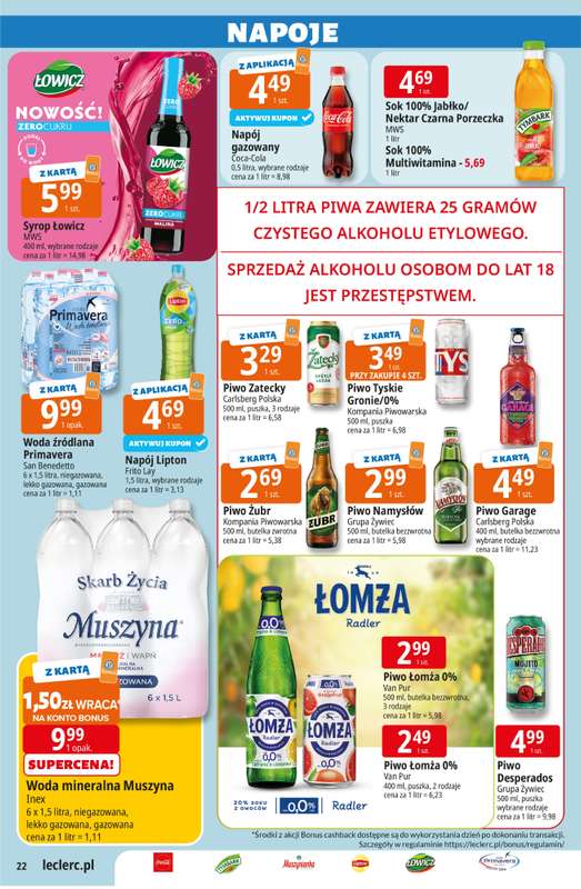 Leclerc - gazetka promocyjna Oferta E.Leclerc I Czas na relaks od wtorku 12.05 do soboty 23.05 - strona 22