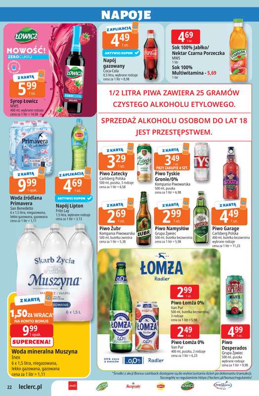 Leclerc - gazetka promocyjna Oferta E.Leclerc I Czas na relaks od wtorku 12.05 do soboty 23.05 - strona 22