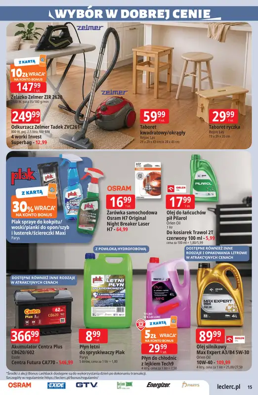 Leclerc - gazetka promocyjna Oferta E.Leclerc I Czas na relaks od wtorku 12.05 do soboty 23.05 - strona 15