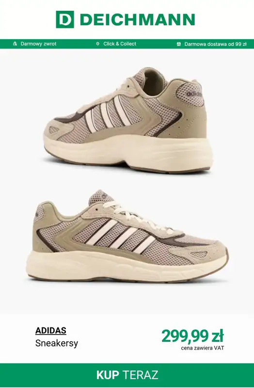 Deichmann - gazetka promocyjna Sneakersy męskie Adidas od piątku 08.05  - strona 3