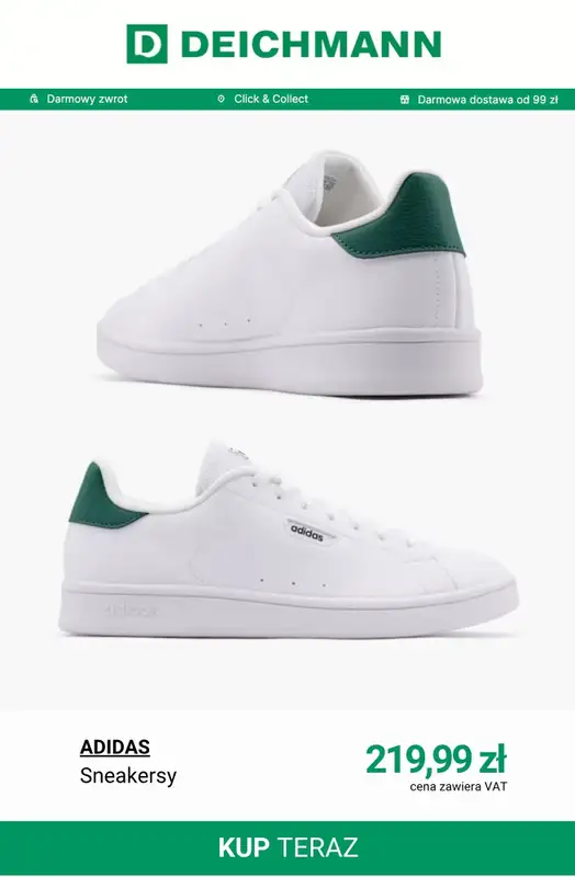 Deichmann - gazetka promocyjna Sneakersy męskie Adidas od piątku 08.05  - strona 12