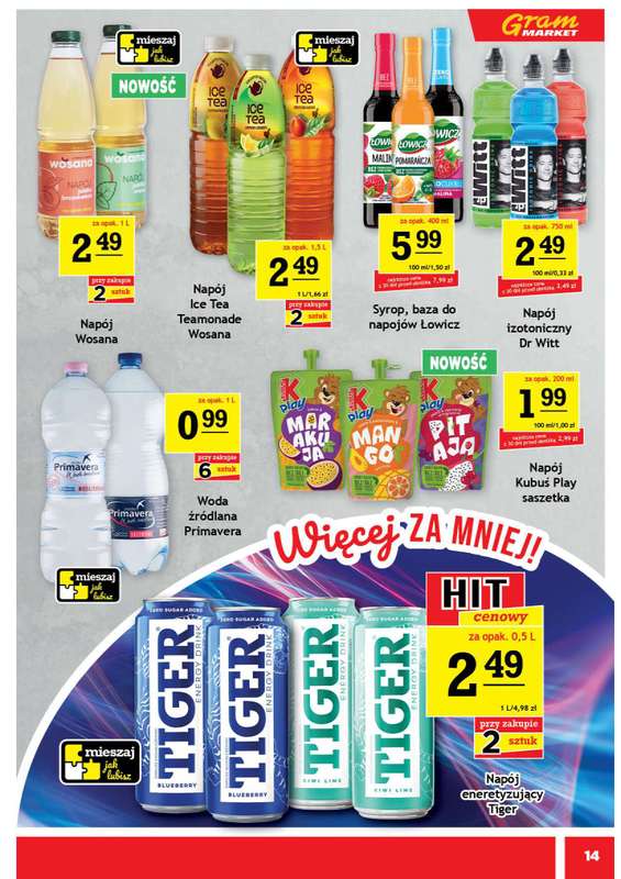 Gram Market - gazetka promocyjna Gazetka od środy 13.05 do wtorku 19.05 - strona 14
