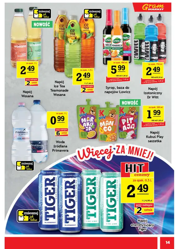 Gram Market - gazetka promocyjna Gazetka od środy 13.05 do wtorku 19.05 - strona 14