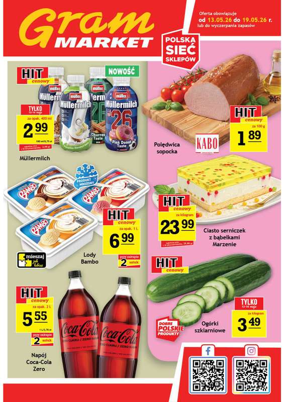 Gram Market - gazetka promocyjna Gazetka od środy 13.05 do wtorku 19.05