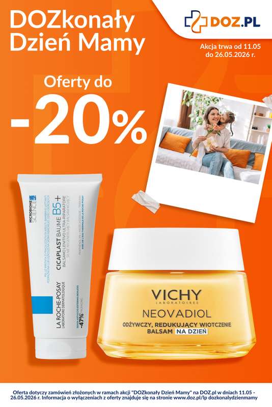 DOZ.PL - gazetka promocyjna DOZkonały Dzień Mamy! Oferty do -20% od poniedziałku 11.05 do wtorku 26.05
