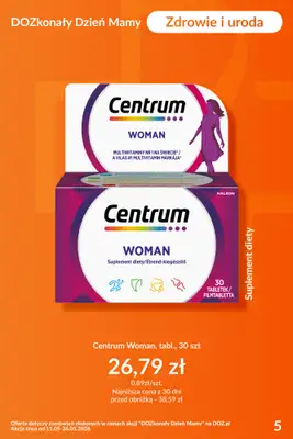 DOZ.PL - gazetka promocyjna DOZkonały Dzień Mamy! Oferty do -20% od poniedziałku 11.05 do wtorku 26.05 - strona 5