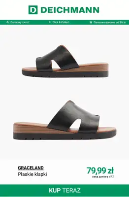 Deichmann - gazetka promocyjna Klapki damskie od soboty 09.05  - strona 7