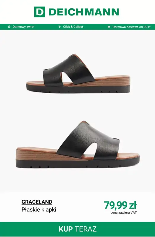 Deichmann - gazetka promocyjna Klapki damskie od soboty 09.05  - strona 7