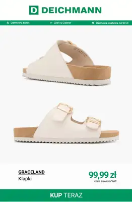 Deichmann - gazetka promocyjna Klapki damskie od soboty 09.05  - strona 3
