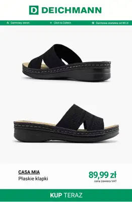 Deichmann - gazetka promocyjna Klapki damskie od soboty 09.05  - strona 5