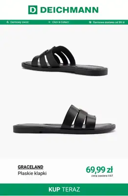 Deichmann - gazetka promocyjna Klapki damskie od soboty 09.05  - strona 10