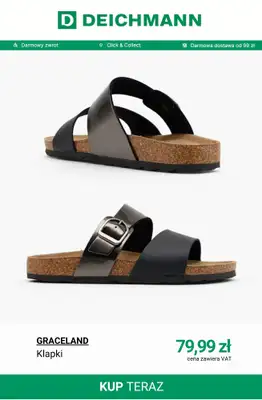 Deichmann - gazetka promocyjna Klapki damskie od soboty 09.05  - strona 2