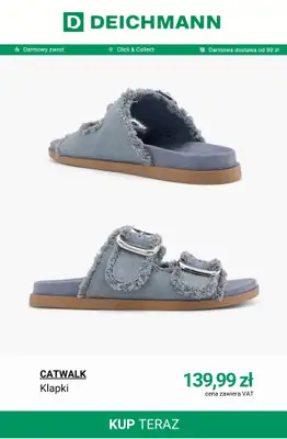 Deichmann - gazetka promocyjna Klapki damskie od soboty 09.05  - strona 8