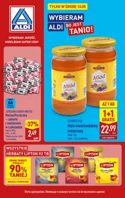 Aldi - gazetka promocyjna Najlepsze oferty na środę w Aldi! od środy 13.05 do środy 13.05