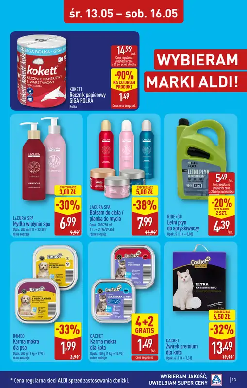 Aldi - gazetka promocyjna Wrocław, ul. Cukrowa 1: WIELKIE OTWARCIE już w ŚRODĘ: 13.05! od środy 13.05 do soboty 16.05 - strona 13