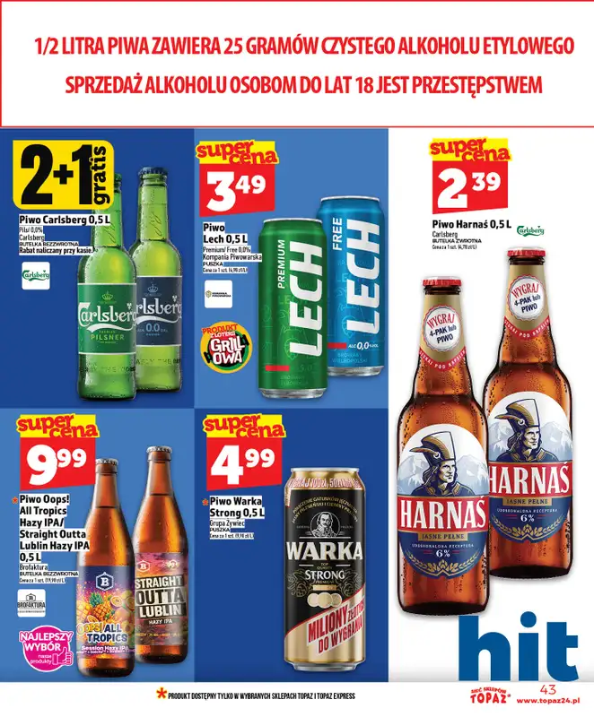 TOPAZ - gazetka promocyjna Nowa gazetka od czwartku, 14.05 od czwartku 14.05 do środy 20.05 - strona 43