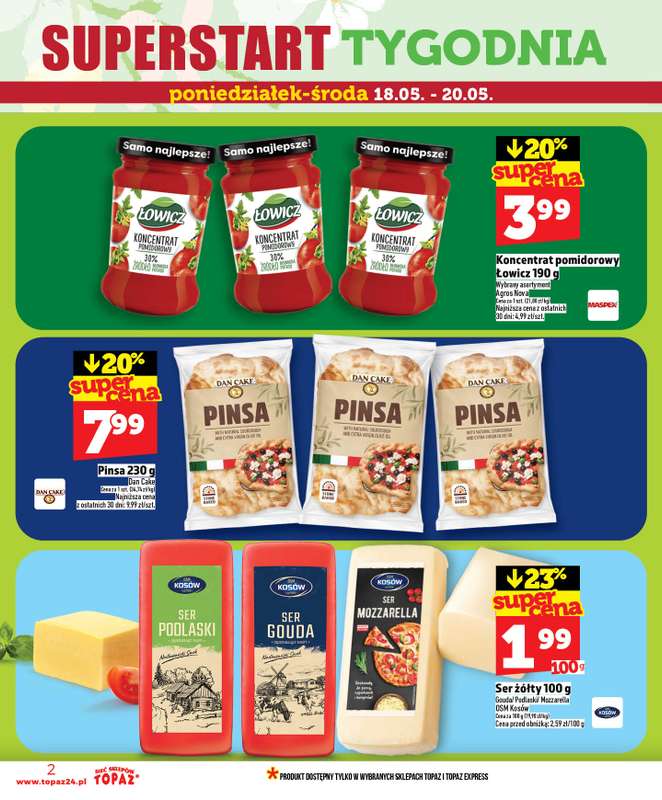 TOPAZ - gazetka promocyjna Nowa gazetka od czwartku, 14.05 od czwartku 14.05 do środy 20.05 - strona 2