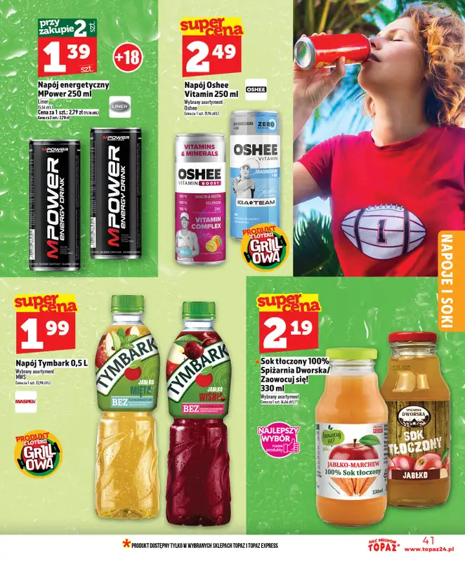 TOPAZ - gazetka promocyjna Nowa gazetka od czwartku, 14.05 od czwartku 14.05 do środy 20.05 - strona 41