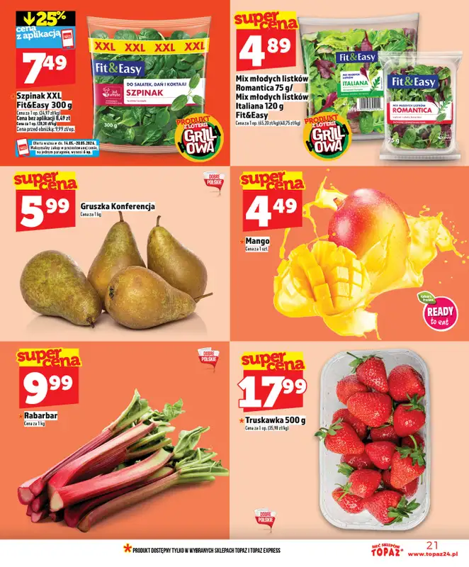 TOPAZ - gazetka promocyjna Nowa gazetka od czwartku, 14.05 od czwartku 14.05 do środy 20.05 - strona 21