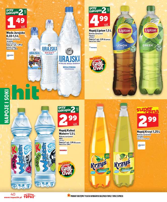 TOPAZ - gazetka promocyjna Nowa gazetka od czwartku, 14.05 od czwartku 14.05 do środy 20.05 - strona 40