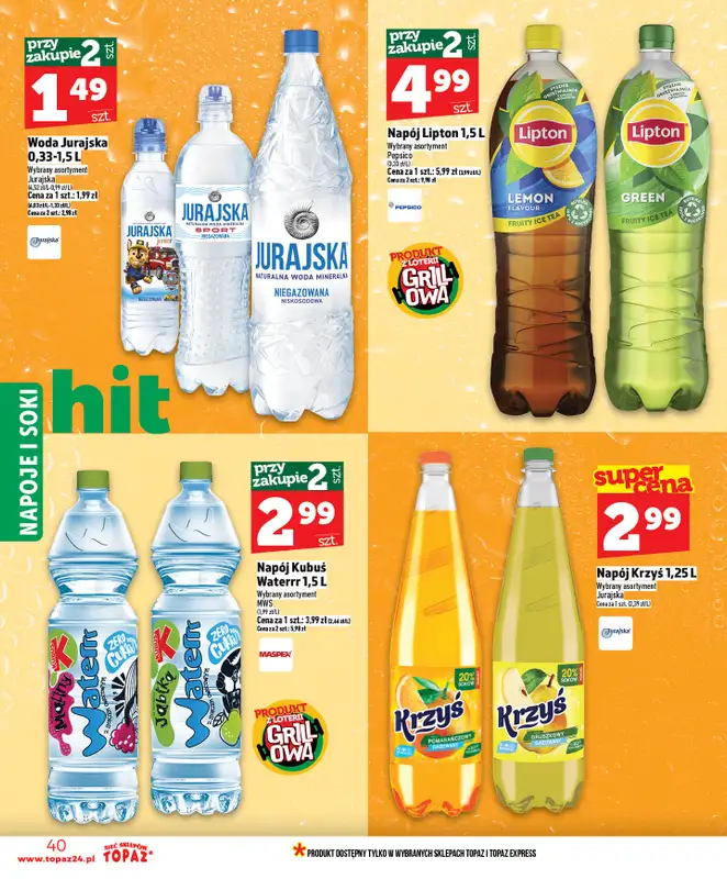 TOPAZ - gazetka promocyjna Nowa gazetka od czwartku, 14.05 od czwartku 14.05 do środy 20.05 - strona 40