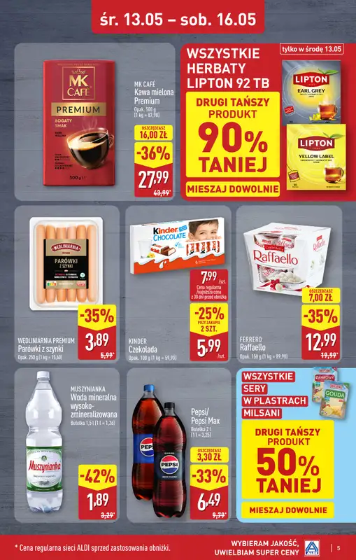 Aldi - gazetka promocyjna Warszawa, ul. Karolkowa 30/10: WIELKIE OTWARCIE już w ŚRODĘ: 13.05! od środy 13.05 do soboty 16.05 - strona 5