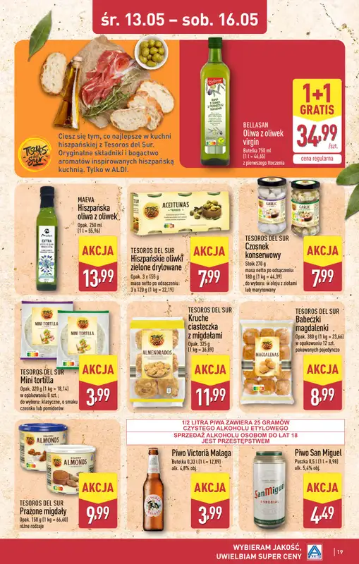 Aldi - gazetka promocyjna Warszawa, ul. Karolkowa 30/10: WIELKIE OTWARCIE już w ŚRODĘ: 13.05! od środy 13.05 do soboty 16.05 - strona 19