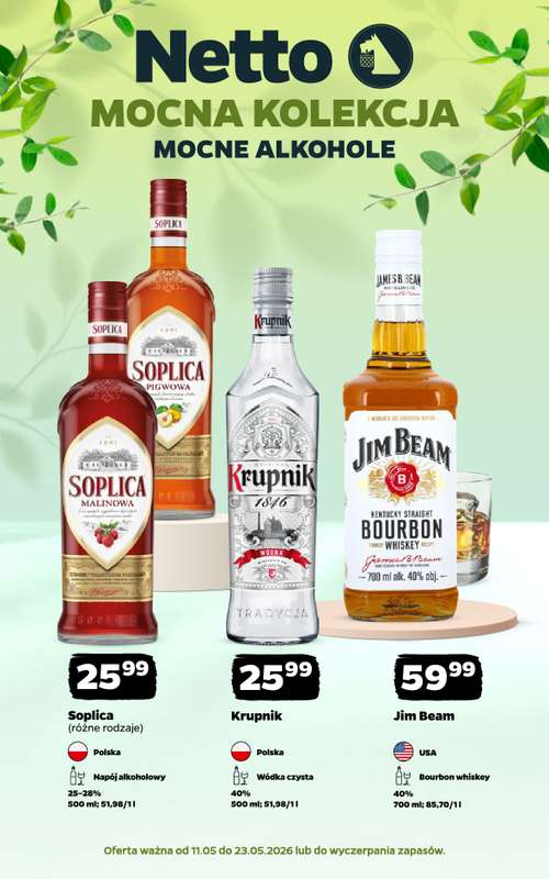 Netto - gazetka promocyjna Mocna Kolekcja - Mocne Alkohole  do soboty 23.05