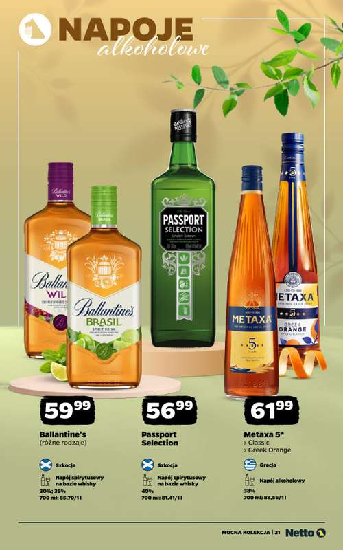 Netto - gazetka promocyjna Mocna Kolekcja - Mocne Alkohole  do soboty 23.05 - strona 21