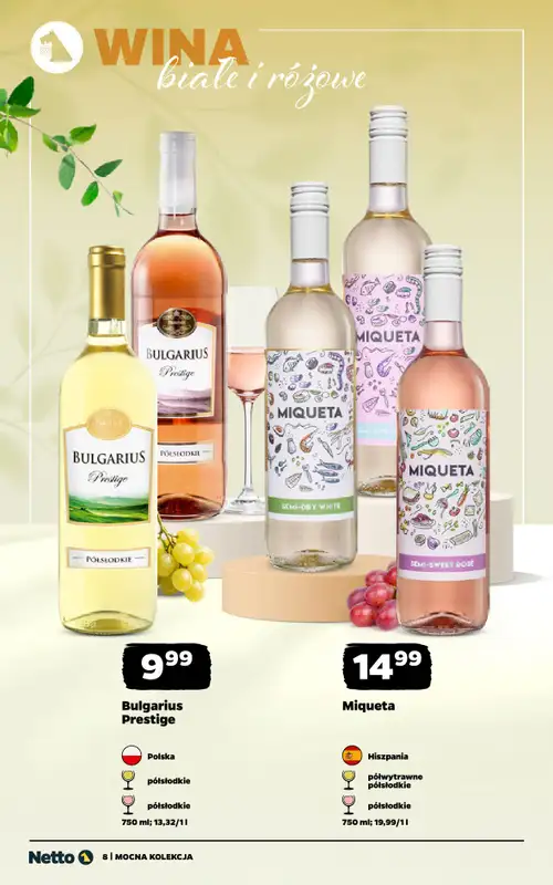Netto - gazetka promocyjna Mocna Kolekcja - Wina  do soboty 23.05 - strona 8