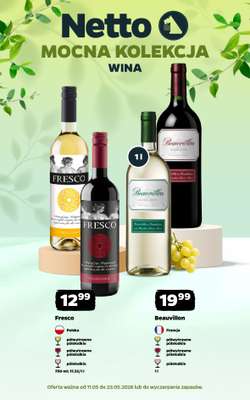 Netto - gazetka promocyjna Mocna Kolekcja - Wina  do soboty 23.05