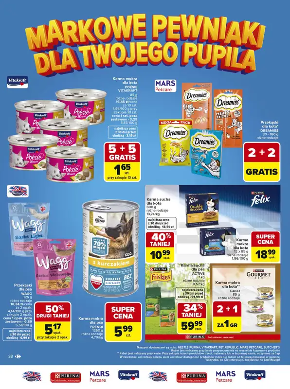 Carrefour - gazetka promocyjna Gazetka Carrefour Łap markowe pewniaki od poniedziałku 11.05 do soboty 23.05 - strona 38
