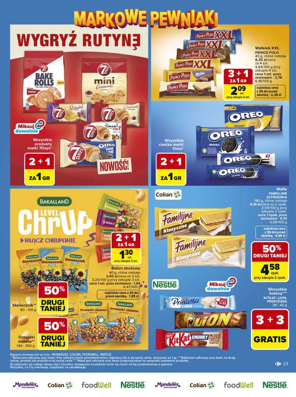 Carrefour - gazetka promocyjna Gazetka Carrefour Łap markowe pewniaki od poniedziałku 11.05 do soboty 23.05 - strona 23