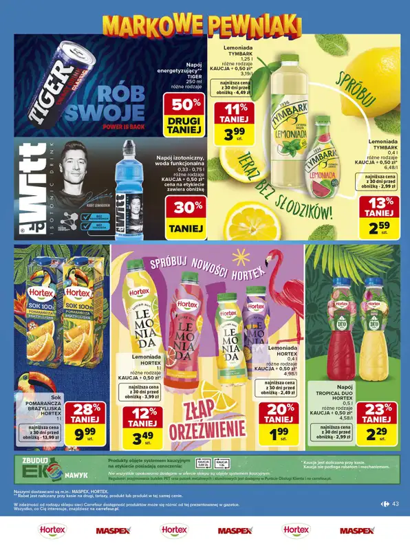 Carrefour - gazetka promocyjna Gazetka Carrefour Łap markowe pewniaki od poniedziałku 11.05 do soboty 23.05 - strona 43