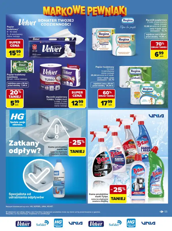 Carrefour - gazetka promocyjna Gazetka Carrefour Łap markowe pewniaki od poniedziałku 11.05 do soboty 23.05 - strona 55