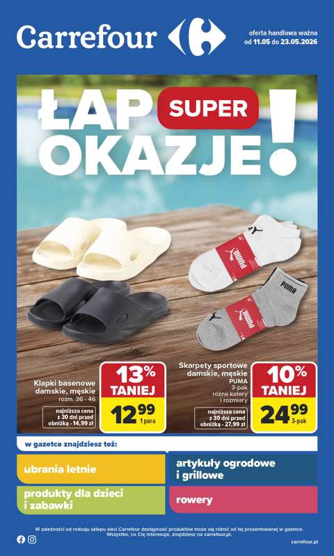 Carrefour - gazetka promocyjna Gazetka Carrefour Łap super okazje od poniedziałku od poniedziałku 11.05 do soboty 23.05