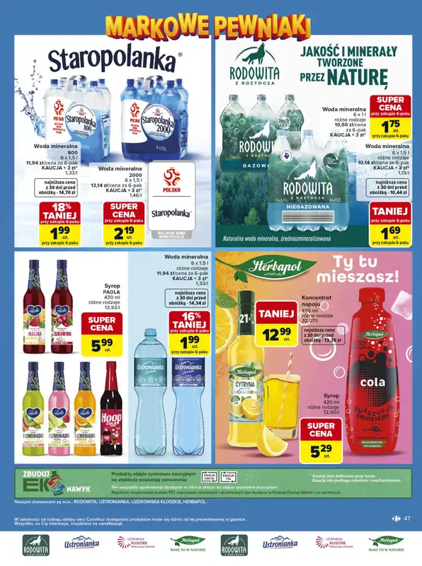 Carrefour Market - gazetka promocyjna Gazetka Carrefour Market Łap markowe pewniaki od poniedziałku 11.05 do soboty 23.05 - strona 47
