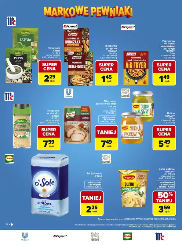 Carrefour Market - gazetka promocyjna Gazetka Carrefour Market Łap markowe pewniaki od poniedziałku 11.05 do soboty 23.05 - strona 34