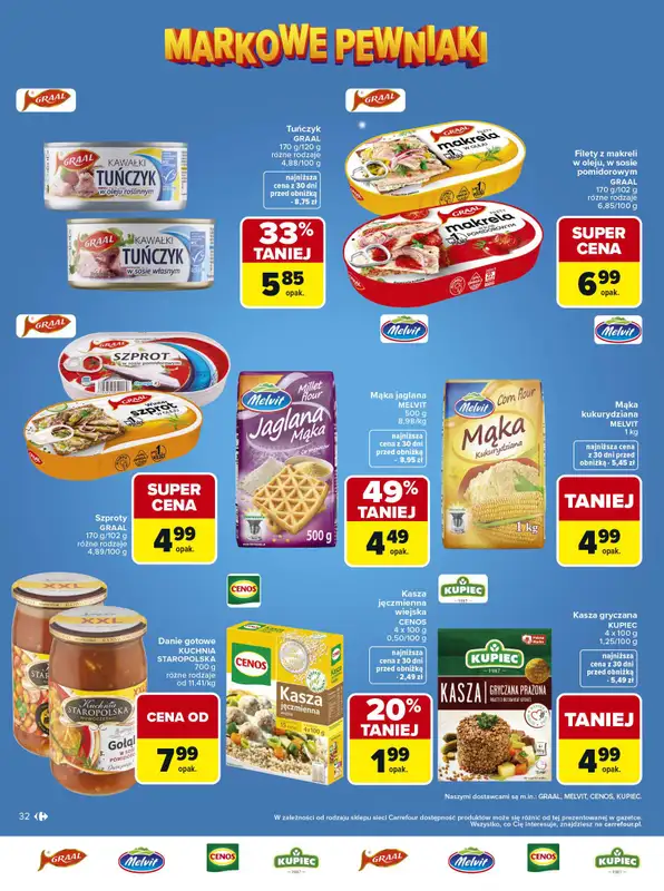 Carrefour Market - gazetka promocyjna Gazetka Carrefour Market Łap markowe pewniaki od poniedziałku 11.05 do soboty 23.05 - strona 32