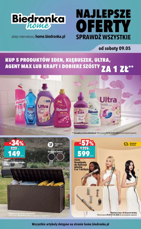 Biedronka Home - gazetka promocyjna Najlepsze oferty od soboty 09.05 do niedzieli 05.07