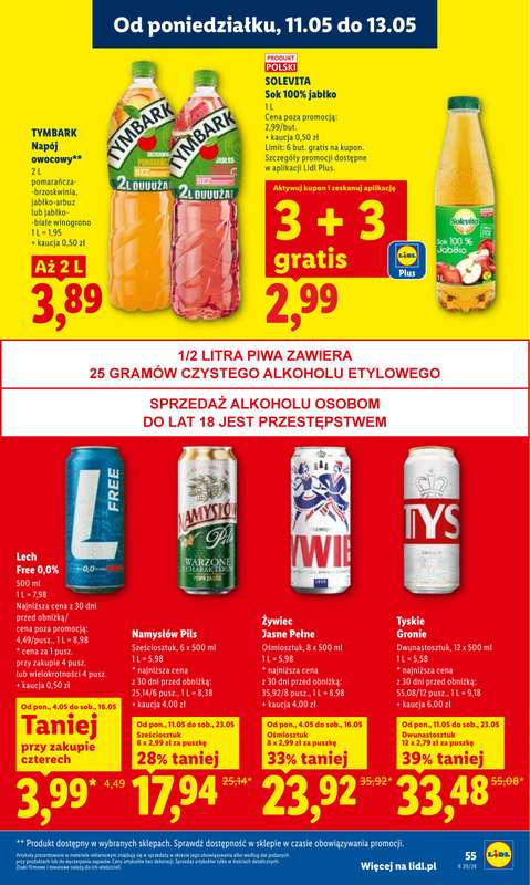 Lidl - gazetka promocyjna Oferta od poniedziałku od poniedziałku 11.05 do środy 13.05 - strona 55